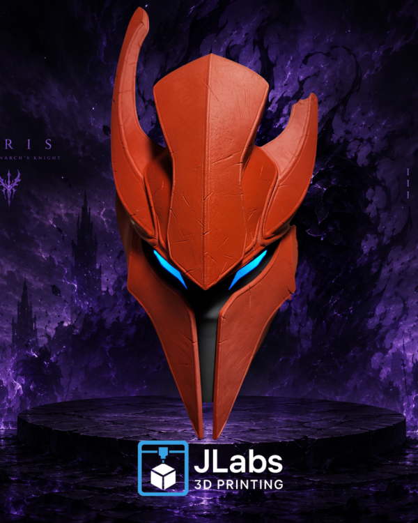 Wearable Igris Blood-Red Commander Helmet — LED Eyes