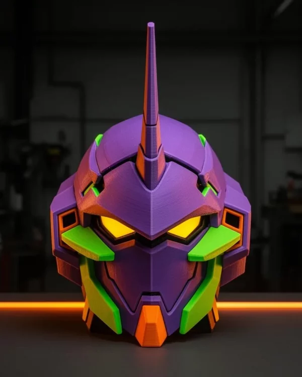 EVA-01 Evangelion Unit-01 Wearable Helmet — LED Eyes