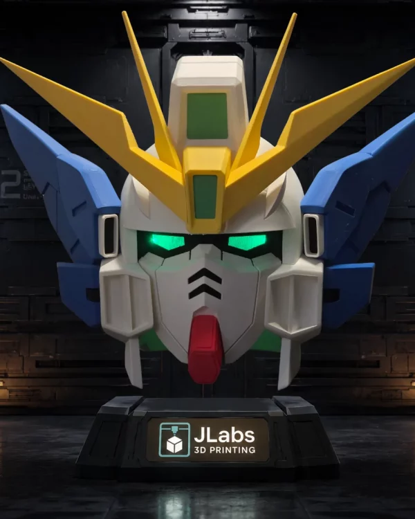 Wearable Wing Zero Gundam Helmet — LED Eyes